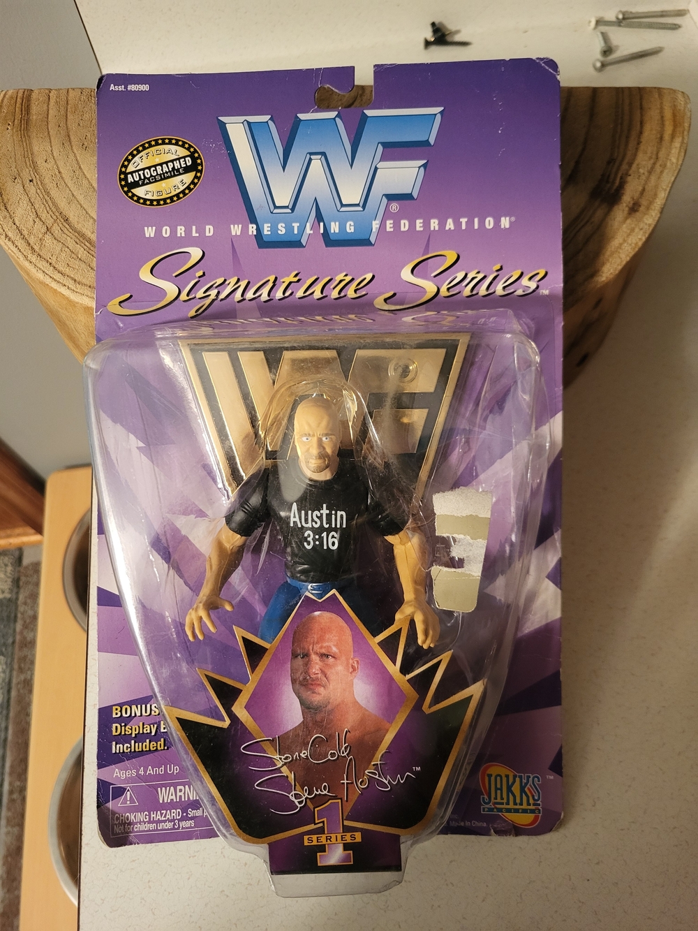 WWF Signature Series Stone Cold Austin 3:16 Action Figure - Purple